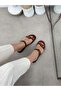 Brown Suede (Odella) Double Buckle Women's Slippers - 4