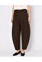 Women's Brown Shalwar Cut Balloon Pants with Gazi Stitching - 5