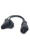 IEC320 3 pin C14 TO Male C13+2 hole EU 4.0mm Female socket AC power cord 0.3m Y Type Splitter Pow... - 7