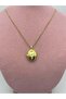Elegant Gold Medallion Necklace with Eagle White and Navy Blue - 2