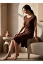 Intimates Knee Length Night Dress with Short Sleeves - 3