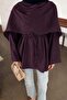 Tunic with Shawl Tie Detail, Plum Color - 2