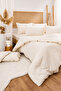 Natural Muslin Duvet Cover Set Double Size - 3