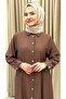 Giyık Is a Hijab-Style Full-Length Buttoned Outerwear Made of Strawberry Fabric. - 2