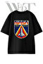 Nasa Space Shuttle_1 Design Printed Unisex Black Oversize T-Shirt