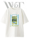 Monaco Helicopter Design Printed Unisex White Oversize T-Shirt