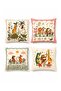 Fun Friends on Bicycles Patterned 4-Piece Children's and Baby Pillow Cover Set - 3