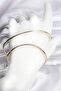 Gold Color Brass Hand Bracelet - 2
