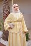 Yellow Patterned Shawl Detailed Skirt Set - 3