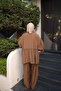 Mink Waist Drawstring Tied Pants Suit - 5