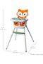 Grow-with-Me 4-in-1 Convertible High Chair, Fox-Theme, Space-Saving Design, Booster and Toddler Chair for Infants & Toddlers 3M-36M - 5