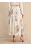 Midi Pleated Skirt with City Landscape Print - 4