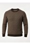 Men's Battal Zero Collar Tricot Sweater with Elastic Waist, Steel Knitting, Classic Fit - 4