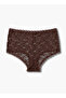 Briefs Boyshorts Mid Waist Floral Lace - 2