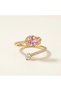Pink Marquise Stone Adjustable Women's Ring – Elegant Ring with Zircon Stone - 3