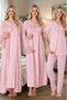 New Season Pink Elegant Lace Detailed Buttoned Design Short Sleeve Maternity Maternity Dressing Gown Nightgown Pajama Set Set - 2
