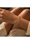 Double Row Stone Chain Bracelet-Stainless Steel Bracelet-Sent with Microfiber Jewelry Cloth