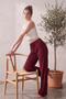 Set of 2 High Waist Wide Leg Striped Camisole Summer Pajama Bottoms - 3