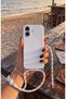 iPhone 17 Soft Silicone Velvet Phone Case with Strap, 130 cm Strap Length