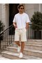 Men's Linen Shorts Wide Fit Elastic Waist Lace-Up Summer Casual Comfortable Woven Shorts - 6