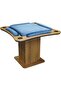 Point Plus Plot Curved Table with Drawer for Game Storage - Sky