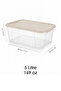 6 Pieces 5Lt Elora Lockable Lid Box - Multi-Purpose Closet Organizer Storage Box Beige - 5