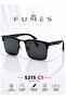 Axiom Polarized Square Sunglasses for Men & Women | Black Metal Frame with Smoke TAC Polarized UV400 Lenses | Model 5215 C1 - 3