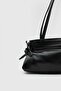 Baggy Bowknot Baguette Bag Black - 4
