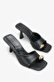 Nolsa Women's Heeled Slippers - Black - 2