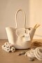 Straw Beach Bag Handmade Bohemian Summer Shoulder Bag for Women - 4