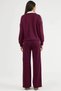Soft Touch Modal Textured Zippered Collar Striped Wide Leg Two-Piece Set - 7