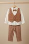 Baby Boy Vest Suit Bow Tie Shirt Pants Set Stylish Special Occasion Suit - 2