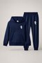 Hooded Football Printed 2-Season Unisex Children's Tracksuit Set with Kangaroo Pocket - 2