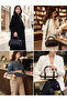 Women's Hand and Shoulder Bag Daily Use Cylinder Design 24X12X12 cm |   4 Color Options - 3