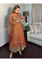 Orange & Pink Heavy Georgette Embroidered Gown Set - HRT7236 | Orange & Pink-Size:M-38-Inches - 3