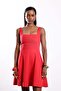 Red Square Collar Mini Dress 05226 - 5