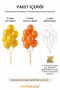 Set of 20 Yellow Orange Gold Confetti Transparent Balloons 11 Inch Birthday Party Decoration - 3
