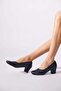 Topester Cross Stone Women's Heeled Shoes Navy Blue Striped - 3