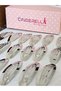 50 Pieces of Silver Luxury Metal Snap Clips with Holes 6 cm - Snap Clip Supplies Snap Side Hair Clips - 3