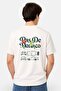 Men Crew Neck Short Sleeve Embroidered T-Shirt, White - 3