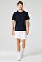 Men Sportswear Fit Short Sleeve Running T-Shirt, Navy Blue - 2