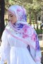 Peony Aqua Soft Shawl Pink - 3