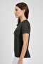 Women Sportswear Fit Short Sleeve Training T-Shirt, Heather Black - 4