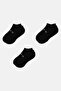 Kids Boy 3 Pairs Brand Logo Ankle Socks, Black - 3