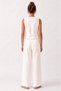 Women's Terra 100% Linen Vest Summer Breathable Ecru W301-K0402-01 - 4
