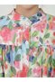 Globus Girls Multi Color Boat Neck Flutter Sleeves Floral Print Fit & Flare Mini Dress - 4