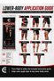 Pack of 3 Epos Precut Lower Body Sports Kinesiology Tape, 30 Ready-to-Use Pieces, White and Black Y-Shaped Strips, Red I-Shaped Strips, 100% Cotton with Acrylic Adhesive, Latex-Free, Water-Resistant - 3