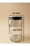 Set of 3 Metal Vacuum Lid Glass Storage Containers 1000 ml 1500 ml 2000 ml |   Ribbed Glass Jar - 5