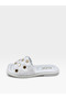 Daily Poly Sole Comfortable Stone Detailed Genuine Leather Slippers - 2 cm - 4