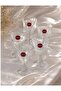 6 Piece Patterned Glass Coffee Side Cups - Gift Presentation Set - 3